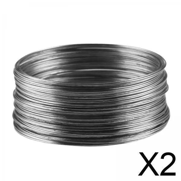 

2x 50 Loops Metal Wire for Jewelry Crafting, Beading Wire for Bangles And Necklaces