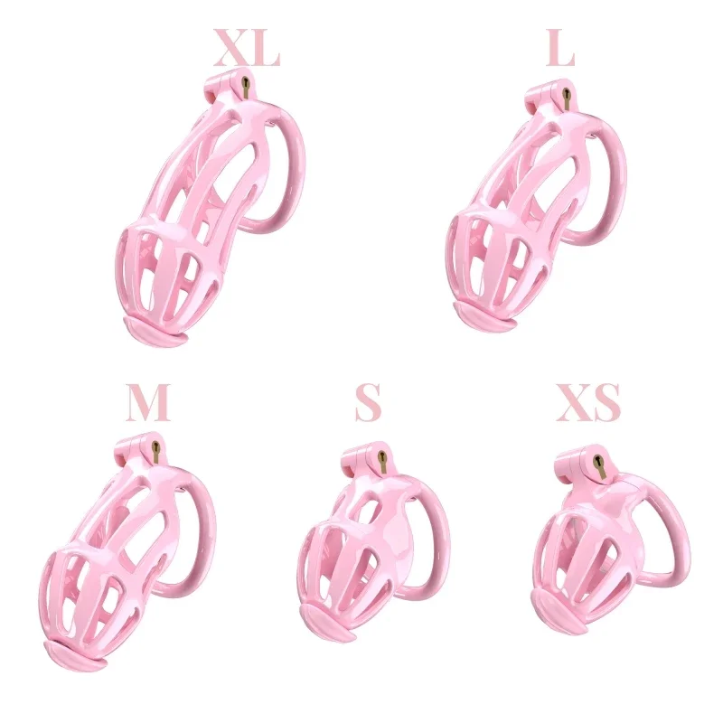 High Quality Cobra Chastity Cage Male Cock Cage with 5 Penis Rings Sm Chastity Restraints Anti-Escape Chastity Locks 18 Sex Toy