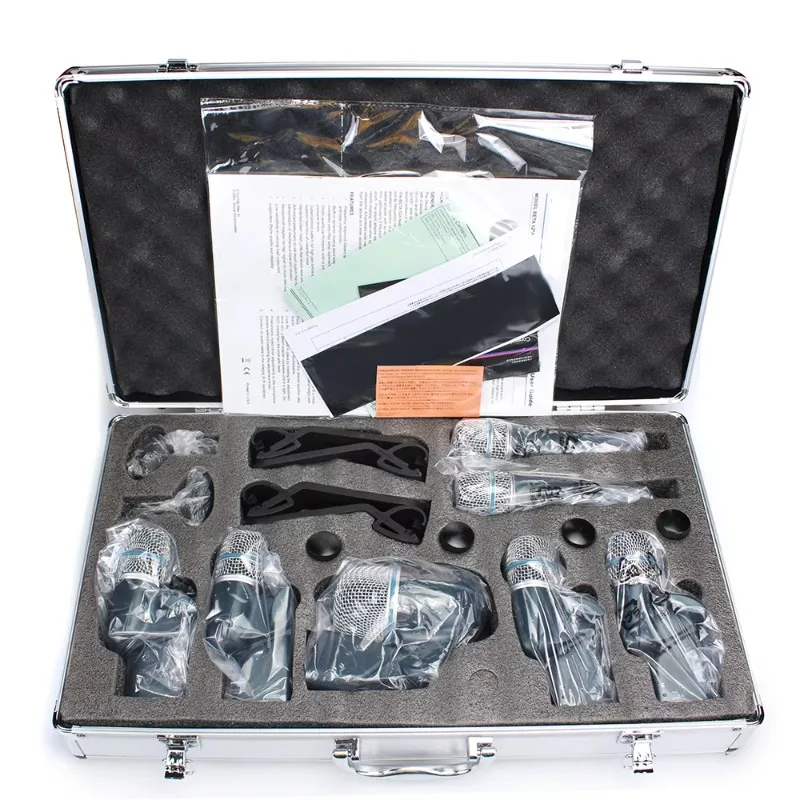 

2025 hot sale BETADMK7 XLR Beta52A Beta 56A 57A Band Drum Kit Condenser & Dynamic Microphone Instrument Kit Microphone