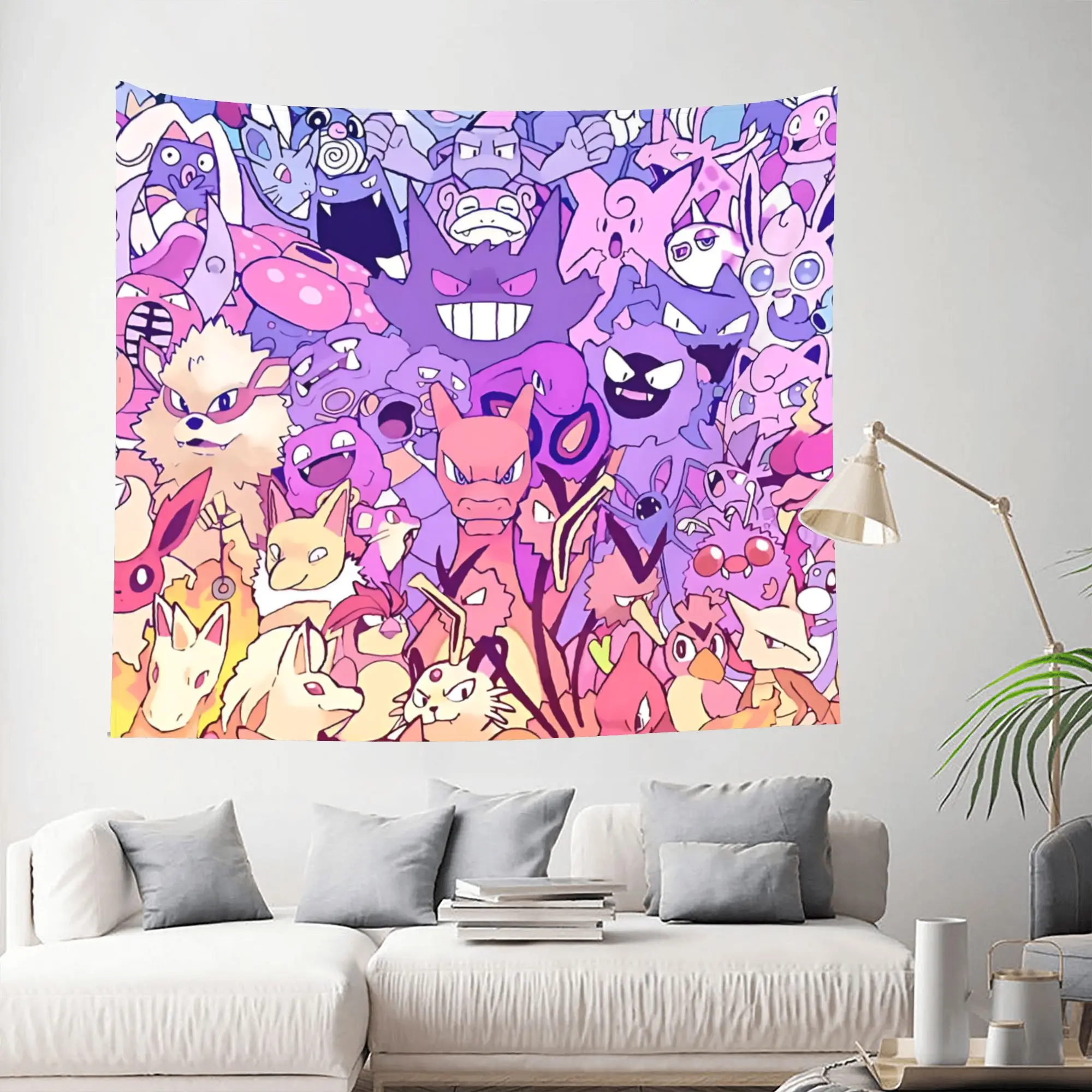 Pokemon Customized Cutecore Tapestry Battle Wall Hanging Blanket Tapestry Home Decor Items Wall Decorations