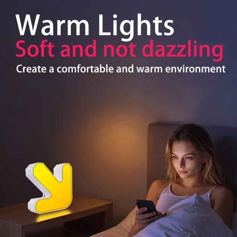 

LED Atmosphere Lamp APP Control Arrow Shaped RGB ESport Night Light with USB Plug in Table Light Music Sync for Game Room Decor
