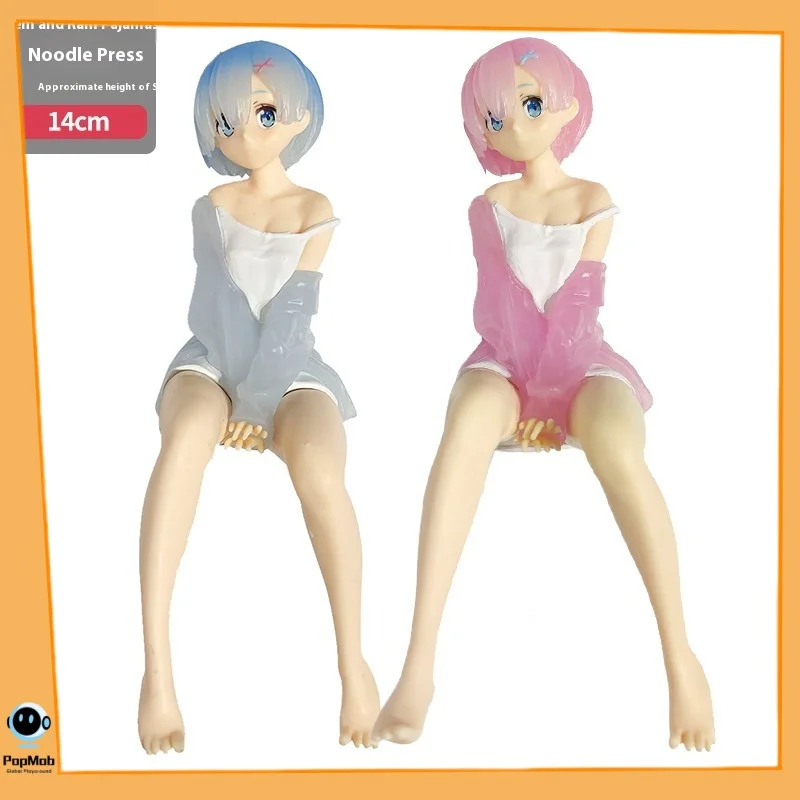 

Re Zero Blue Maid без стула, аниме, пижама для сидения, раскрашенная фигурка из ПВХ, автомобильный стол, коллекционный аниме-подарок, домашний дисплей