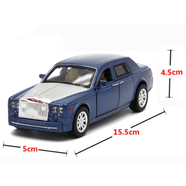 1:32 رولز رويس فانتوم ديكاستس سبيكة سيارة معدنية لعبة مجسمة المركبات سيارة محاكاة الصوت ضوء الاطفال اللعب هدية جمع