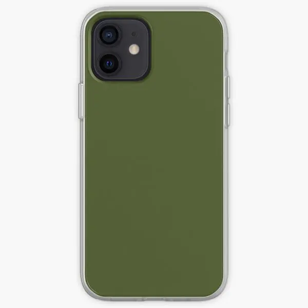 Solid Dark Olive Green Iphone Tough Case  Phone Case Customizable for iPhone X XS XR Max 6 6S 7 8 Plus 11 12 13 14 Pro Max Mini