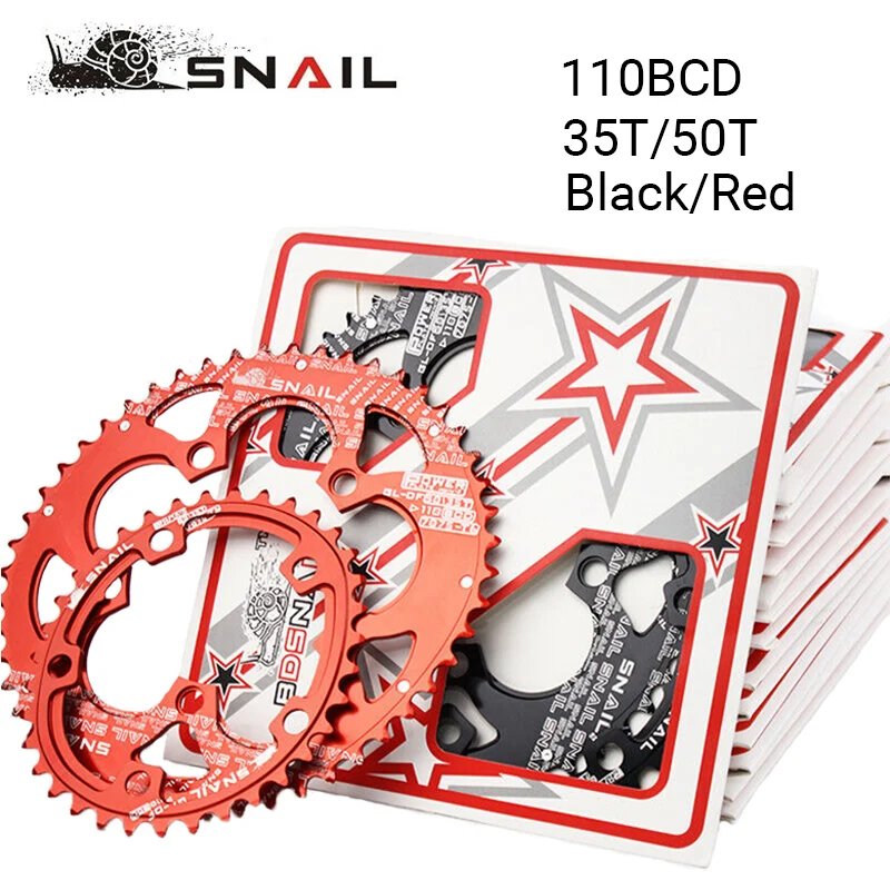 MTB Chainring 110 BCD Mountain Road Bike Chainwheel Oval Chainring 35 50T Double Bicycle Chainwheel 11 Speed Crankset Bike Parts