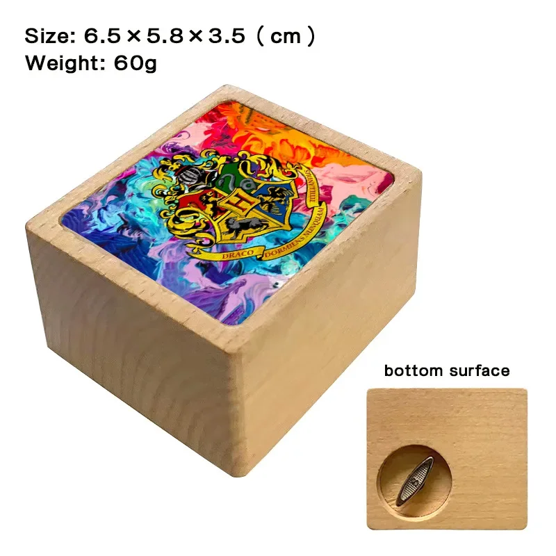 Harry Potter Wooden Hand-cranked Music Box Creative Personalized Gift Children\'s Movable Toy Decorative Kawaii Music Box