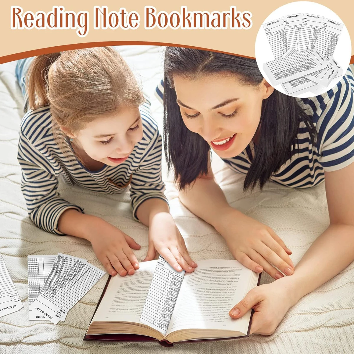 50pcs reading list bookmarks, reading log bookmarks, gifts and literary supplies for reading lovers
