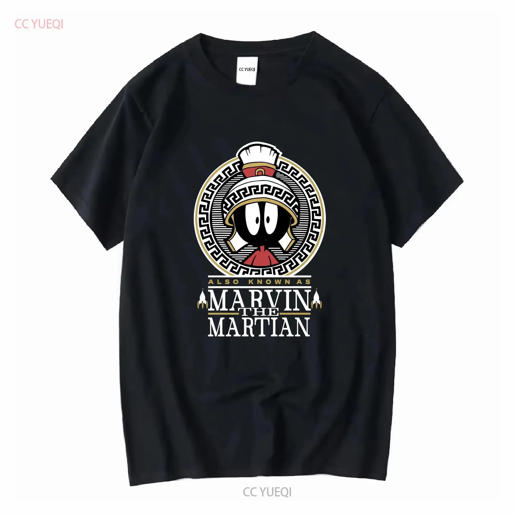Marvin the Martian T-Shirt Also Know As Aka Schwarz Größe Medium Distressed Tear lange oder kurze Ärmel Vintage Washed Fashion