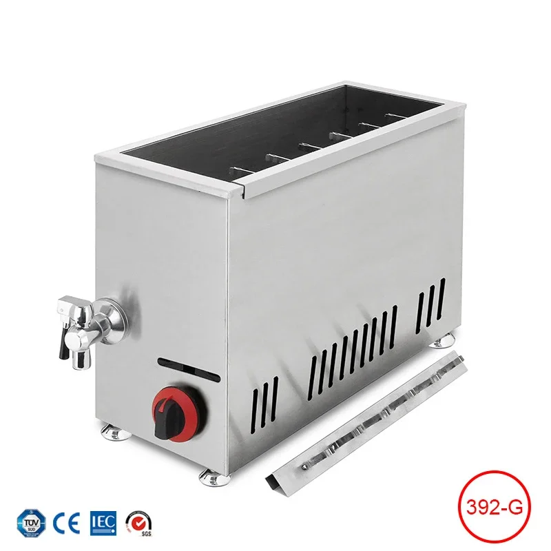 Fritadeira de queijo Hot Dog Stick, Fritadeira elétrica 21L, Máquina escovada a gás de cachorro quente, NP392 Aquecimento elétrico, NP392G Gás