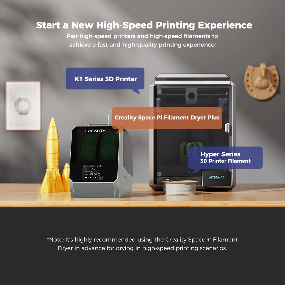 مجفف الخيوط + صندوق تخزين تجفيف الفتيل لترقية الطابعة ثلاثية الأبعاد يدعم النايلون، ABS، PETG، PLA، TPU، 1.75/2.85 مم