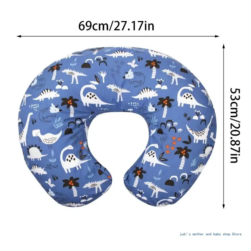 Soft and Breathable Ushaped Nursing Pillow Cover Cartoon Print Pillow Case Breastfeeding Pillow Slipcover Protectors