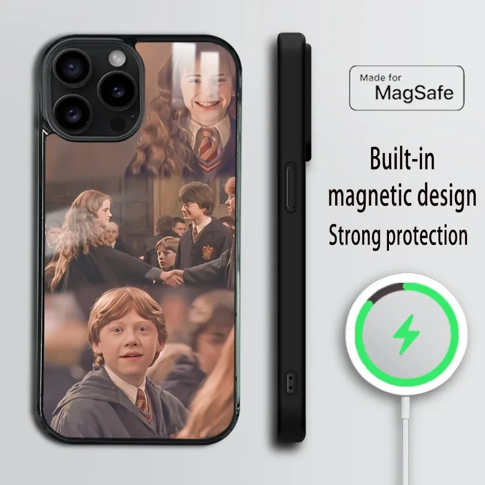 Magic H-Harries-S  Phone Case For iPhone 16 15 14 13 12 11 Pro Max Plus Mini Magsafe Mirror Wireless Magnetic Cover