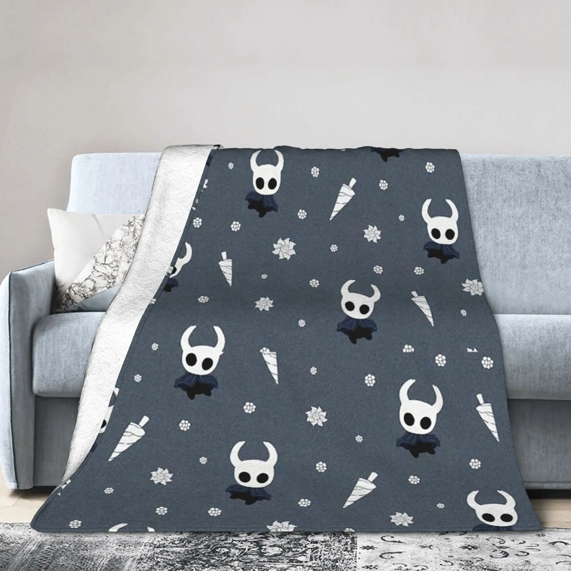 Game Hollows Knights Pattern Flannel Blanket  Custom Throw Blankets for Home 200x150cm Quilt,