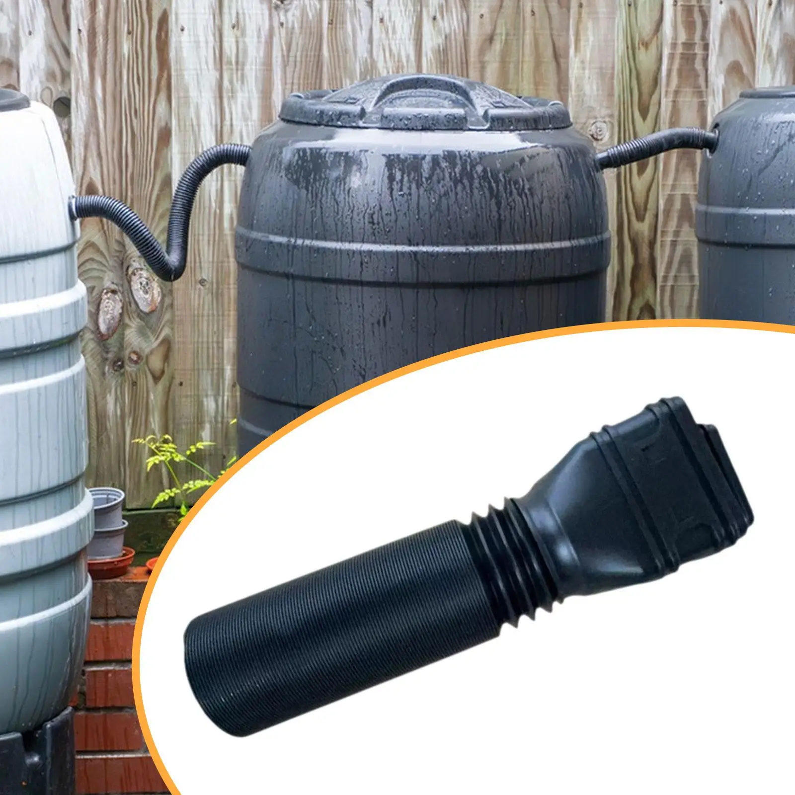 

Flexible Downspout Extension Tube PP Water Drain Extension Retractable Pipe for House Rainwater Gutter Drainage