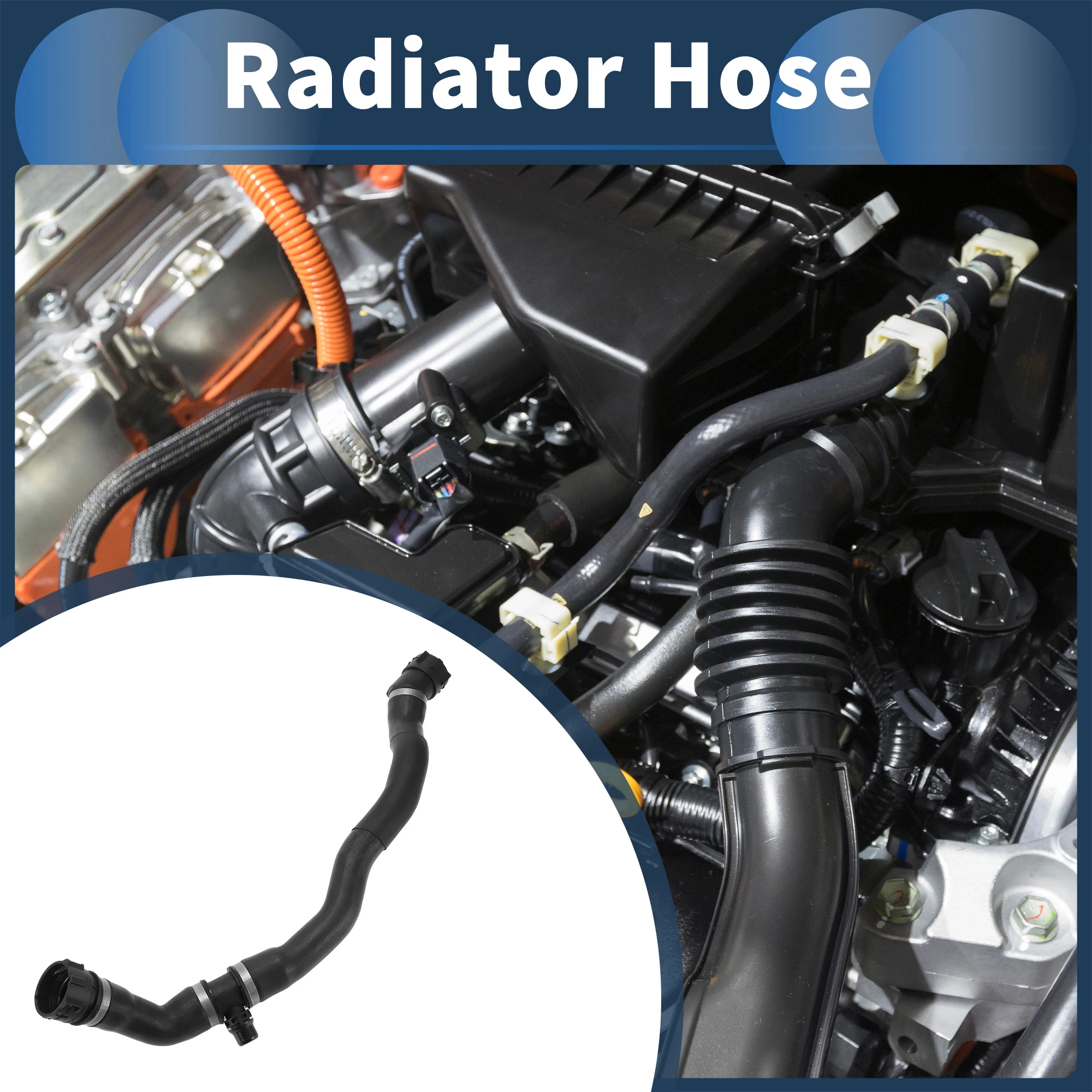 

UXCELL Radiator Hose Heater Hose No.17128616548 for BMW 340i for BMW 440i XDrive Black Rubber Water Tank Water Pipe Good Sealing