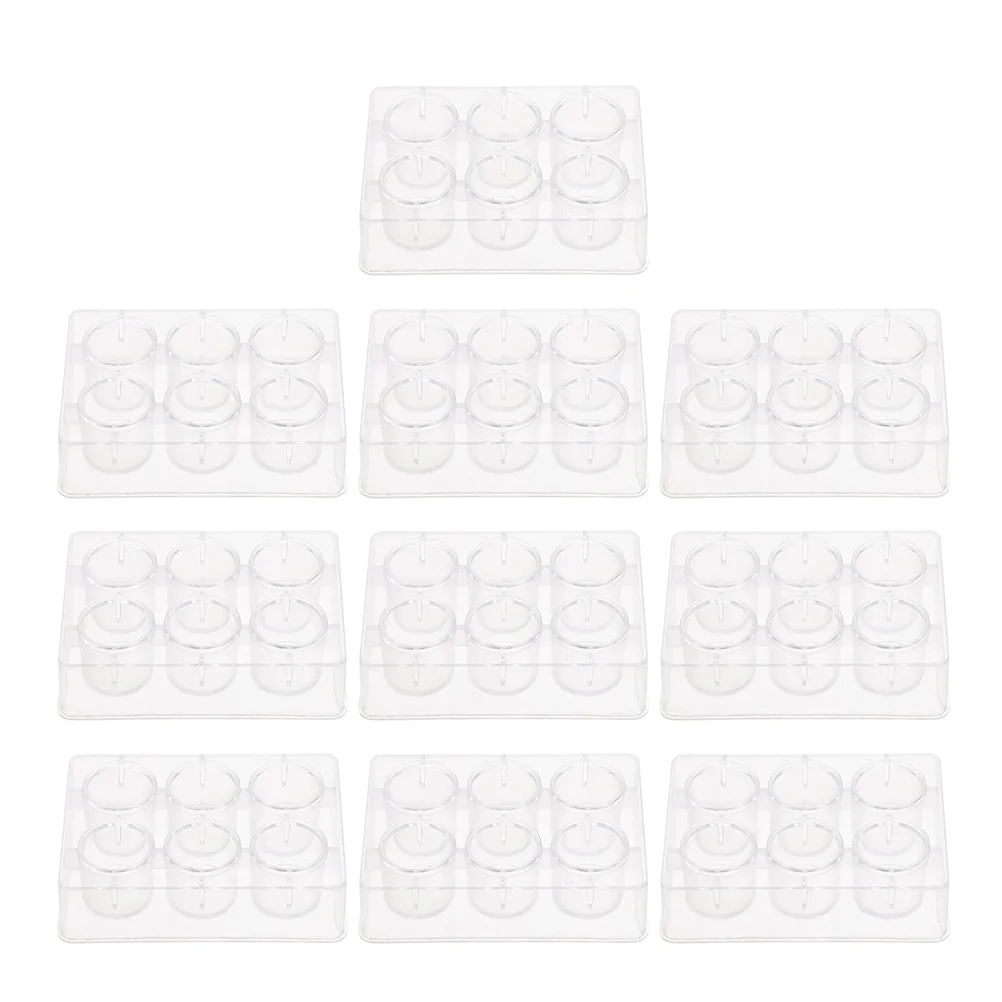 10 Pcs Chemical Experiment Equipment Multifunctional Well Plates 6 Hole Reaction Boards Cleaning Gadgets Orifice Plastic