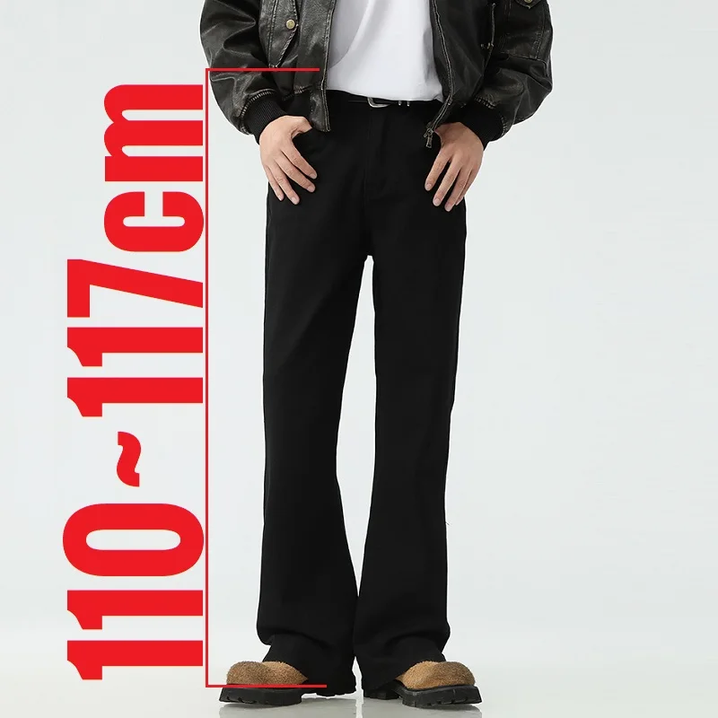 

Extra Long Length Men's Flare Jeans Straight Leg Vintage Denim Pant Male Stretch Y2K Lengthen 110cm 115cm 2 Meter 190 195 200 Cm