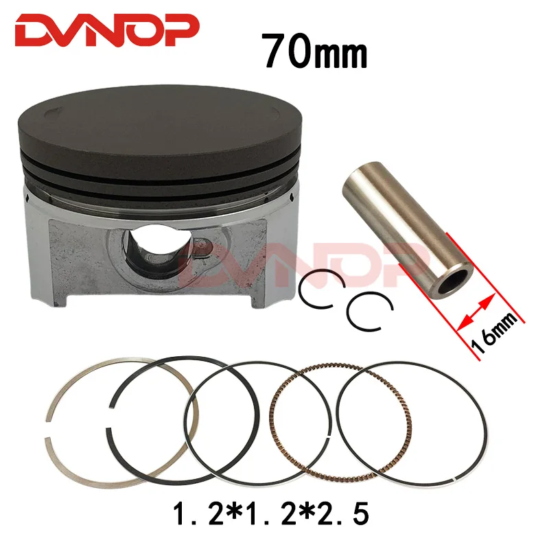 70mm Big Bore Piston ring Kit Cylinder Piston Set For CG250 TO 300 CG300 16mm pin