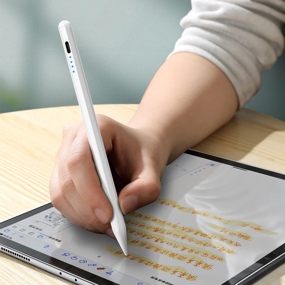 WiWU Pencil for iPad Air Pro Palm Rejection Tablet Touch Pen with 4 LED Power Display Tilt-Sensitive Stylus for iPad view 4