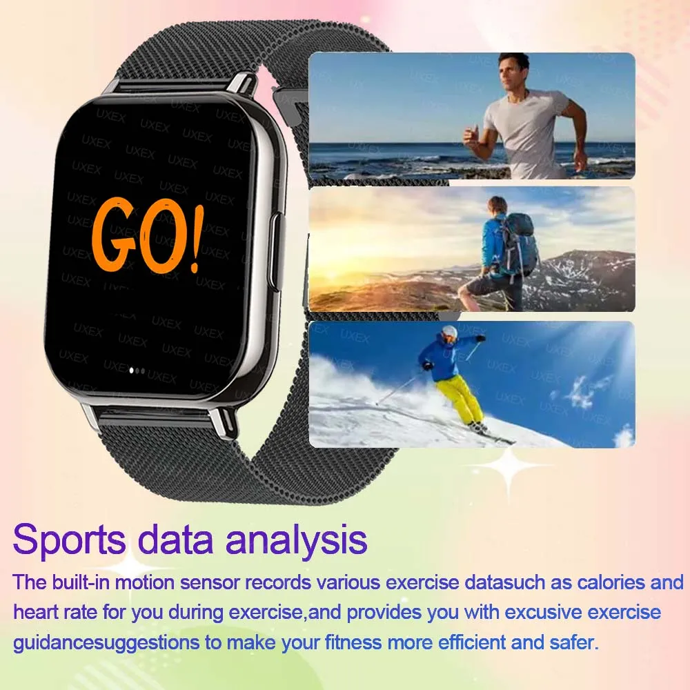 1.83" HD New Smart Watch Men Full Screen Ultra Wireless Call Show Time Call Reminder Custom Photo Watches Ladies For Android Ios