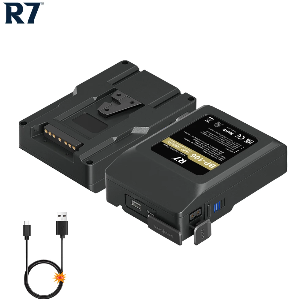 V Mount Battery BP-106 for Sony HDCAM XDCAM Digital Cinema Cameras LED Video Light DSLR BMPCC 4K Monitor Camcorders