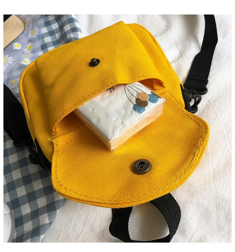 New Style Messenger Bag Fashion Casual Small Canvas Bag Korean Version Cute Girl Bouncing Di Small Bag