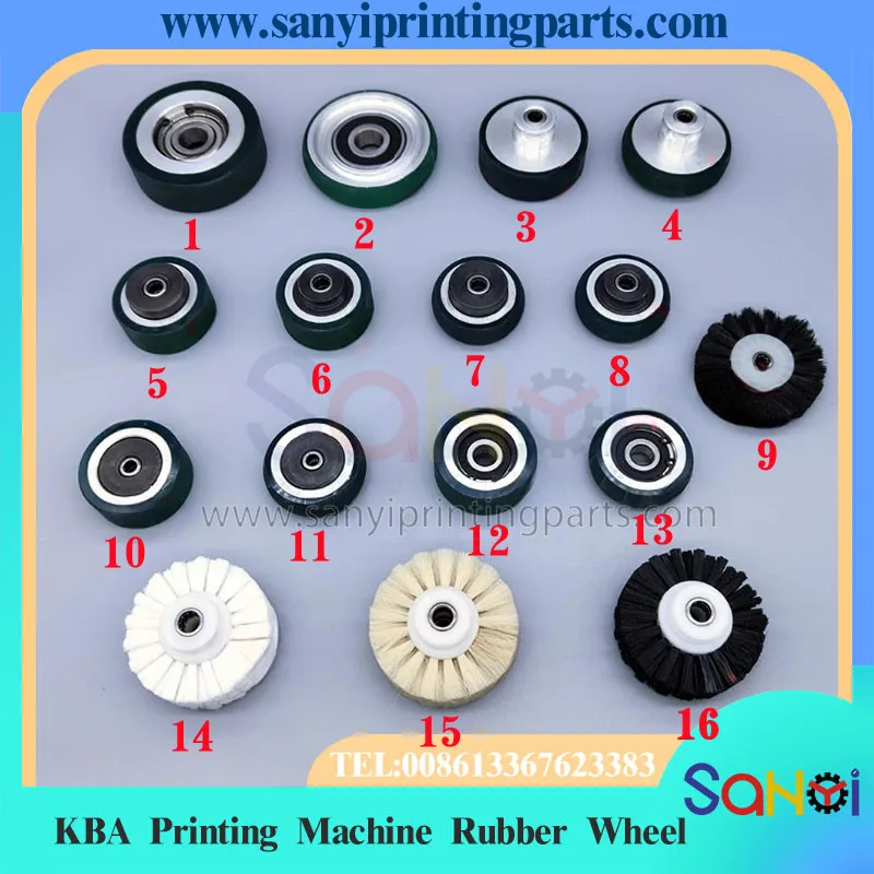 1 Piece KBA Printing Machine Press Paper Rubber Wheel Press Paper Brush Wheel