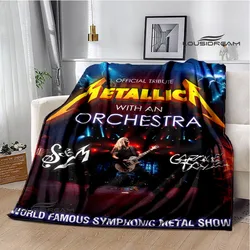 3D M-Metallicas retro Printed blankets Flannel Warm blanket Soft Cozy Blanket Travel Blankets bed linings Birthday Gift