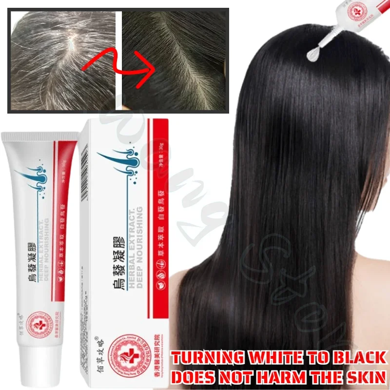 Herbal Extract Gel Specializes in White Hair, Promotes Hair Growth Without Dyeing, and Repairs Scalp To Make It Naturally Black