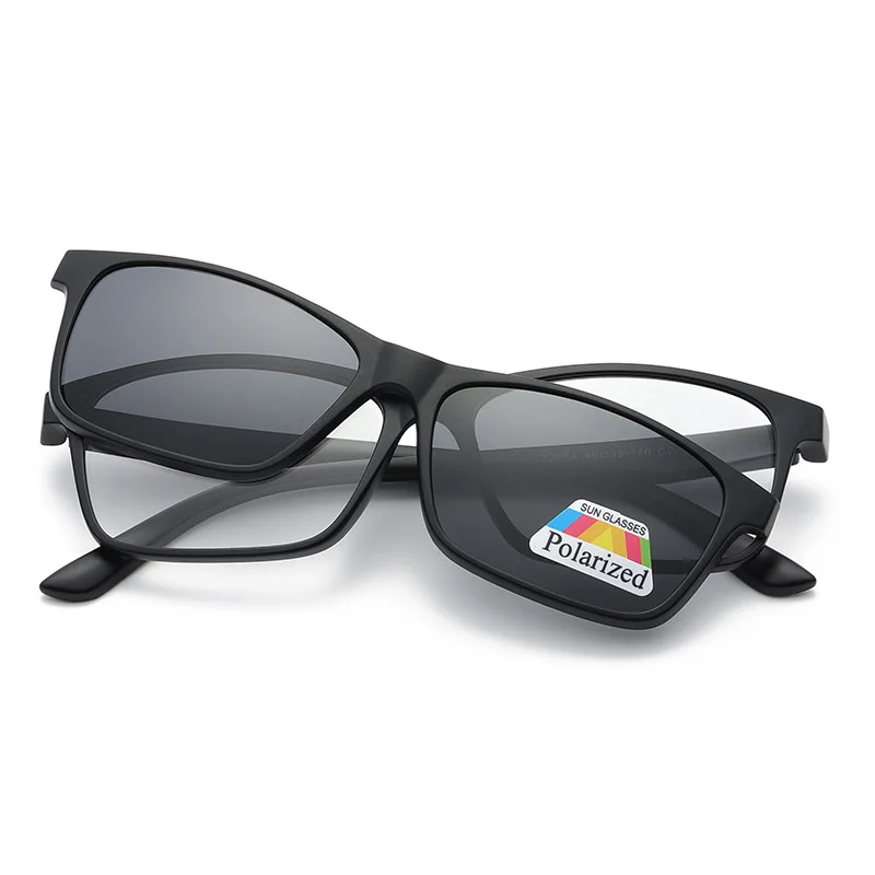 Gafas de sol magnéticas ópticas polarizadas para hombres y mujeres, Clip magnético, montura de gafas de sol, Clip Polaroid personalizado, 6 en 1