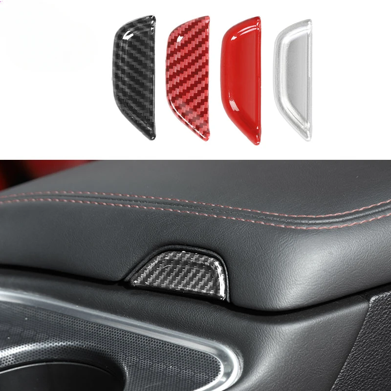 Fit For Dodge Challenger 2015-2019 Auto StickersCar Armrest Box Switch Trim Cover Stickers  For Dodge Challenger Accessories