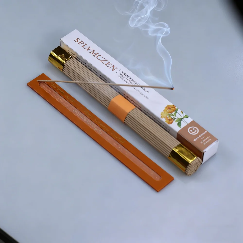 Natural Sandalwood Incense 91 Pcs - Bamboo-free 270mm Long,100g Air Freshener to Enhance Meditation&Yoga, Calming Home Fragrance