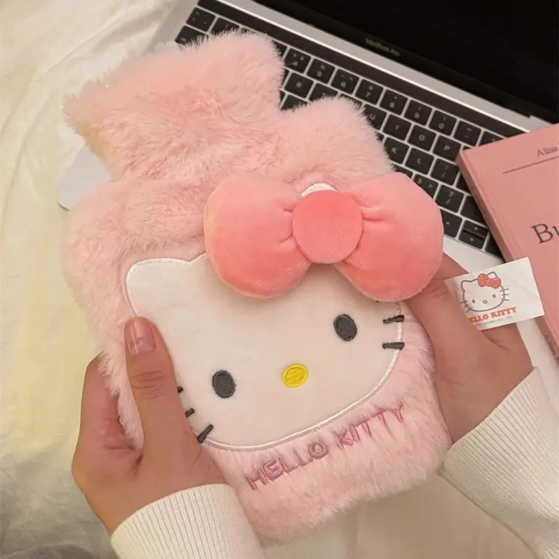 Sanrio Cute Cartoon Hot Water Bag Water-filled Thickened Explosion-proof Hello Kitty Plush Hand Warmer Winter Warm Artifact