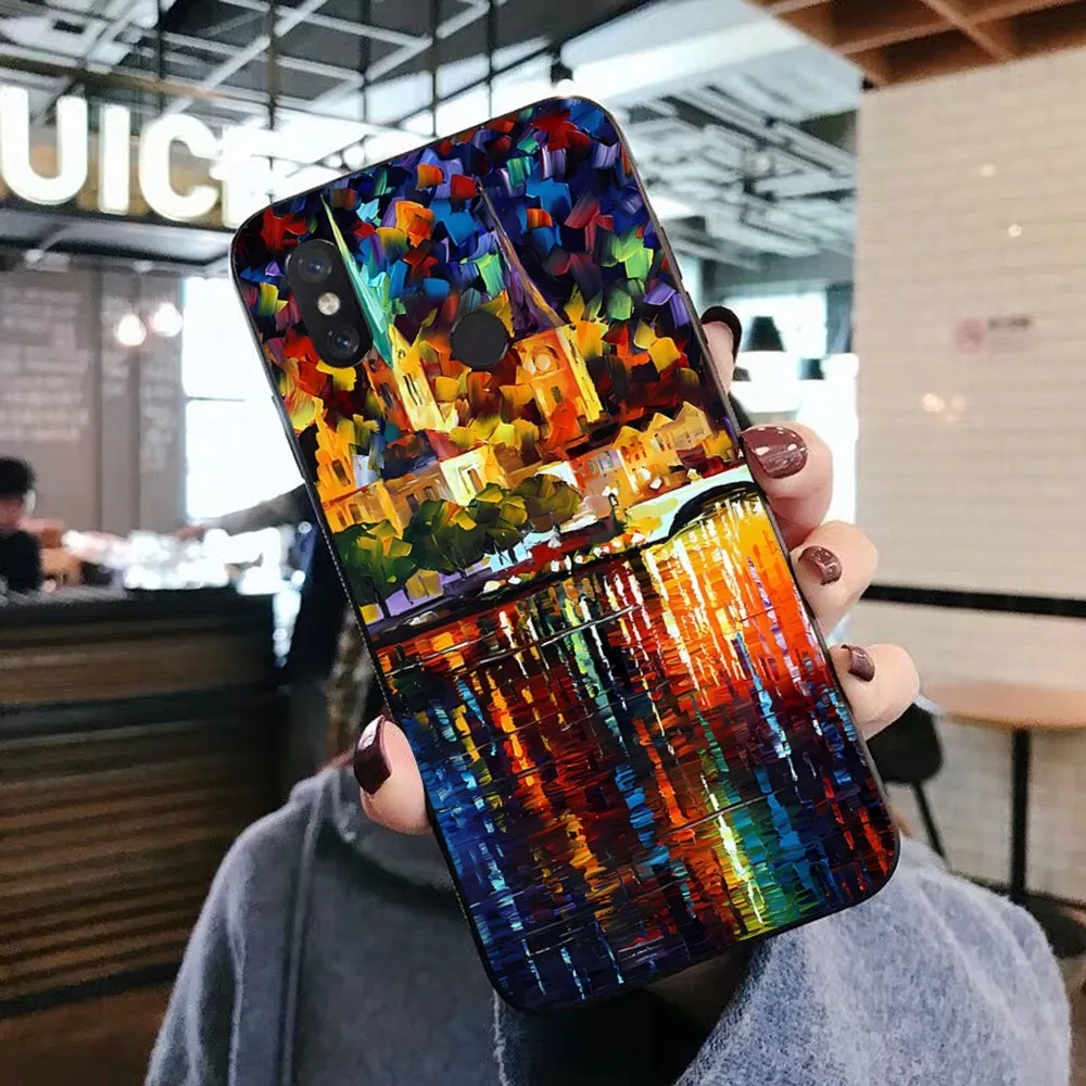 L-Leonid Oil A-Afremov Painting Phone Case For Xiaomi Mi 5X 8 9 10 11 12 Lite Pro 10T PocoX3pro PocoM3 Note 10 Pro Lite