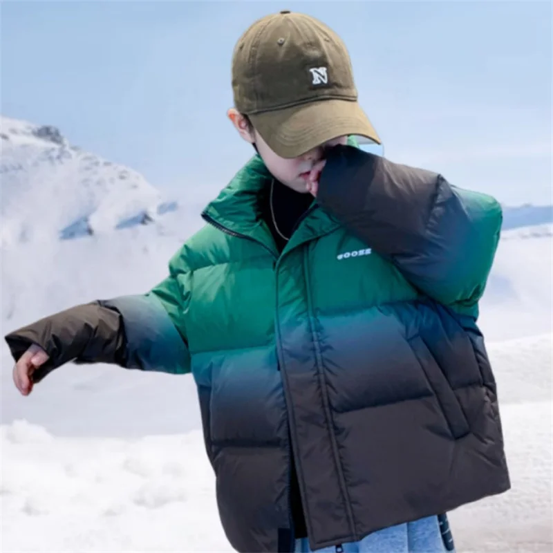 Boys Coat Cotton Jacket Windbreak Outerwear 2024 Retro Winter Autumn Thicken Warm Cotton Christmas Gift Children's Clothing