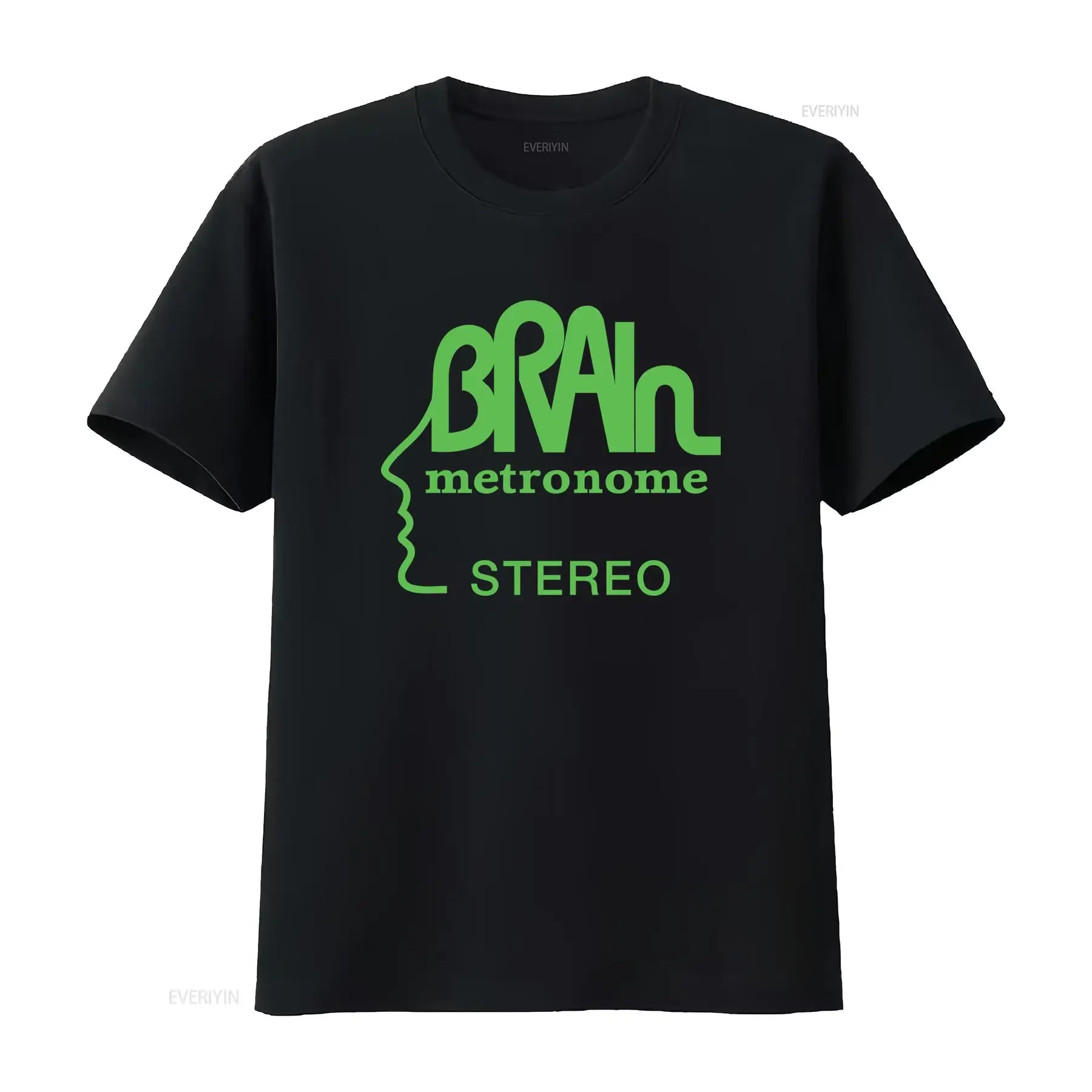 Vintage Retro Music Metronome Stereo Print Casual T Shirt vintage Washed Unisex Stretched Top For Everyday Wear Comfortable