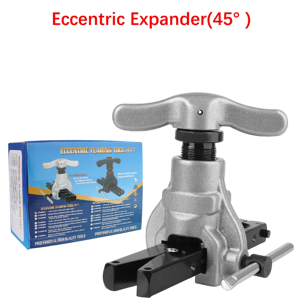

Copper Tube Expander Reamer Flaring Tool CT-806 Copper Pipe Flaring Tool 45 Degree Angle Eccentric Refrigeration Water Gas Brake