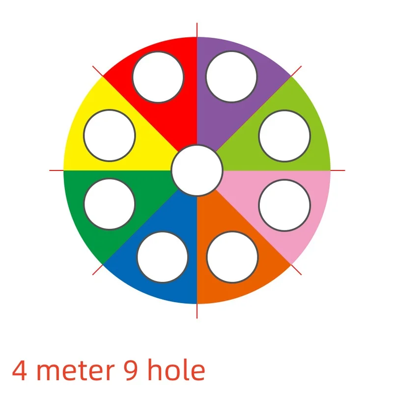 Kids Whack A Mole Game Rainbow Umbrella  Kindergarten Outdoor Fun And Sports Paracaidas Toy Buiten Speelgoed Voor Kinderen