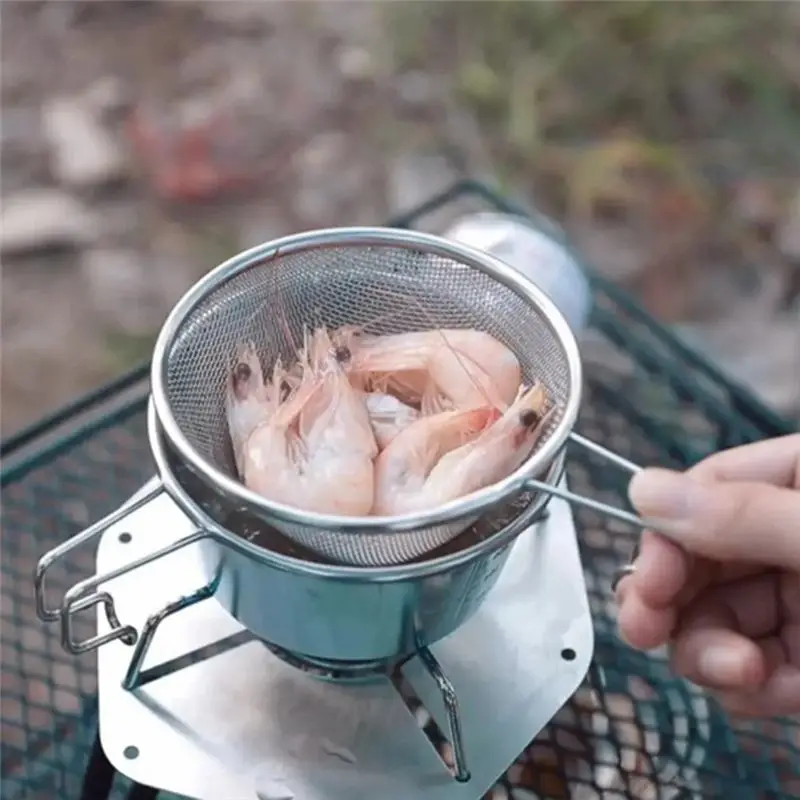 AEE2-Picnic Ciotola Tazza da campeggio antiaderente con manico Stoviglie Pentole da esterno Ciotola da cucina