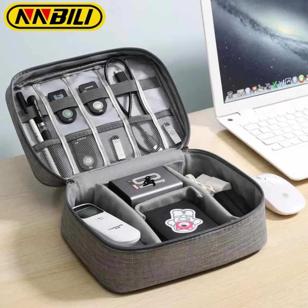 NNBILI Travel Cable Bag Portable Digital Product Bag USB Data Cable Bag Organizer Headset Charging Treasure Box Bag Organizer