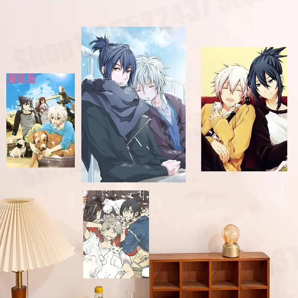 

No 6 Official Anime Vintage Retro Poster Sticker Classic Art Painting for Home Bedroom Cafe Office Wall Decor