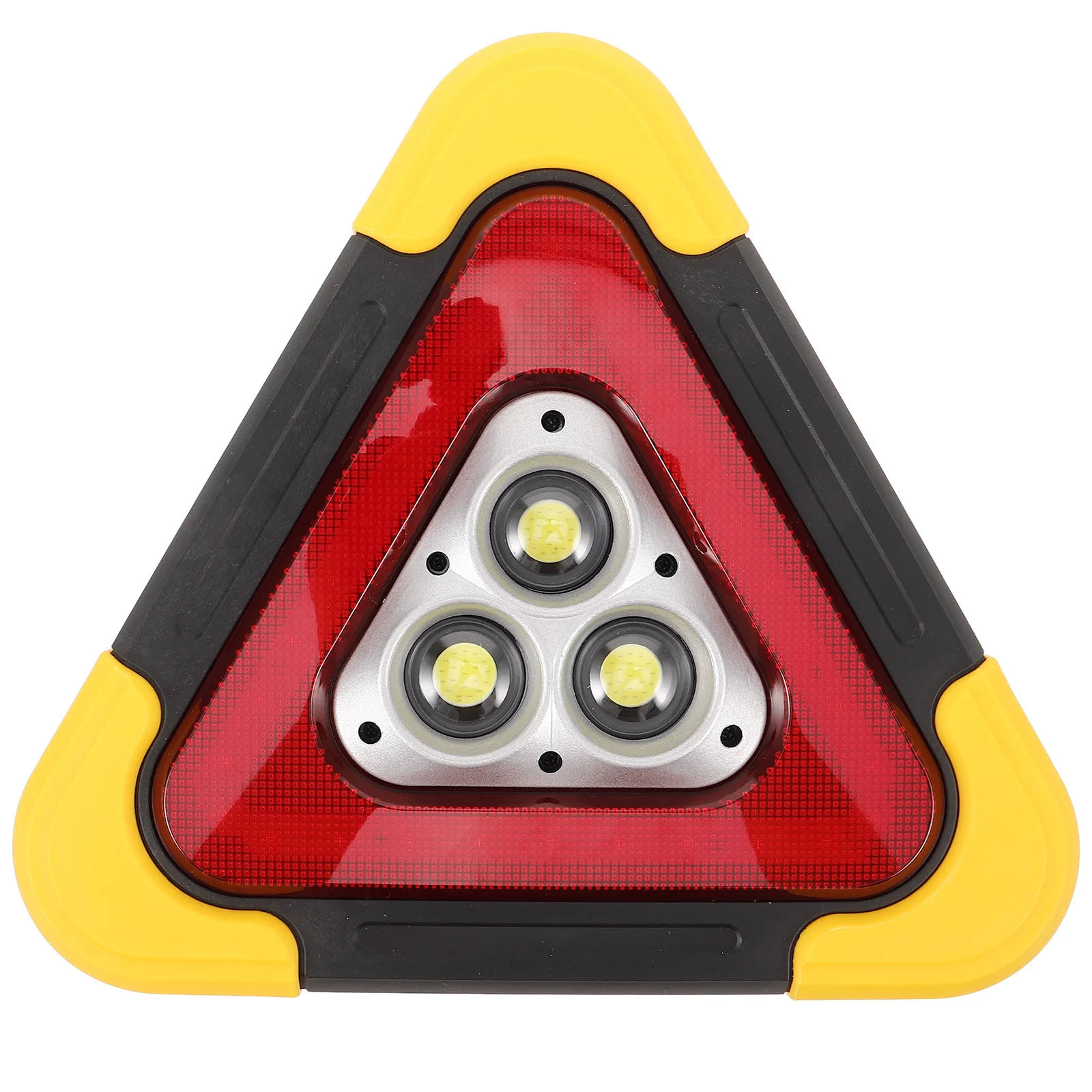 Car Triangle Warning Sign Solar-Powered Roadside Emergency Light Safety Triangle Three Bright Solar Lights Vehicle Breakdown
