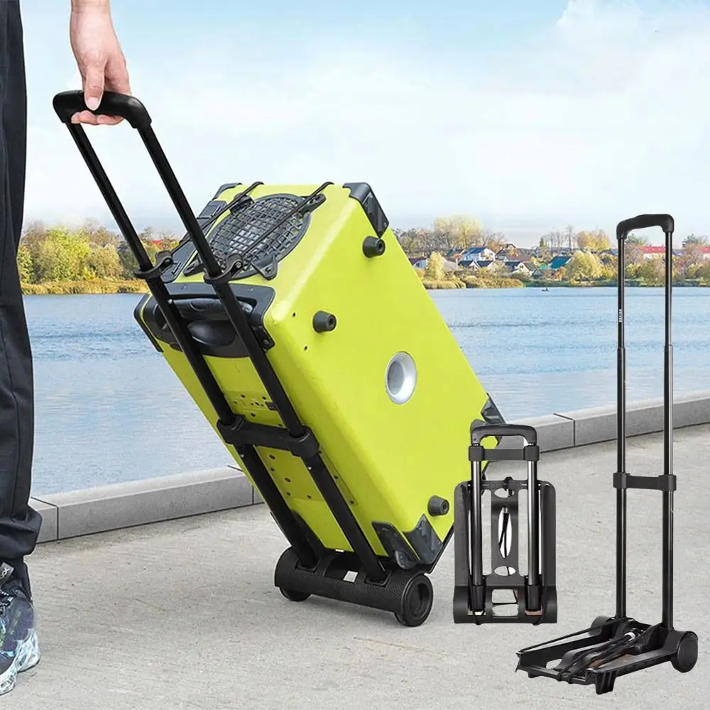 

2/4 Wheel Folding Hand Truck Labor-Saving Retractable Luggage Cart Strong Load-Bearing Movable Foldable Trolley Moving