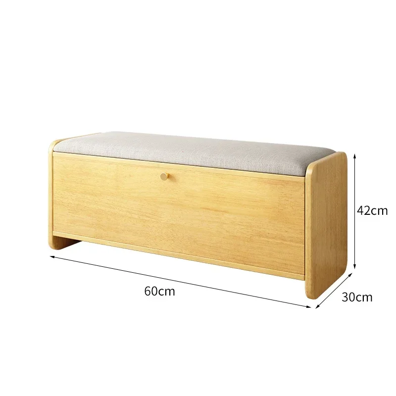 Modern Flip Top Solid Wood Shoe Storage Bench with Seat for Entryway Hallway Home Organization Cabinet Stool