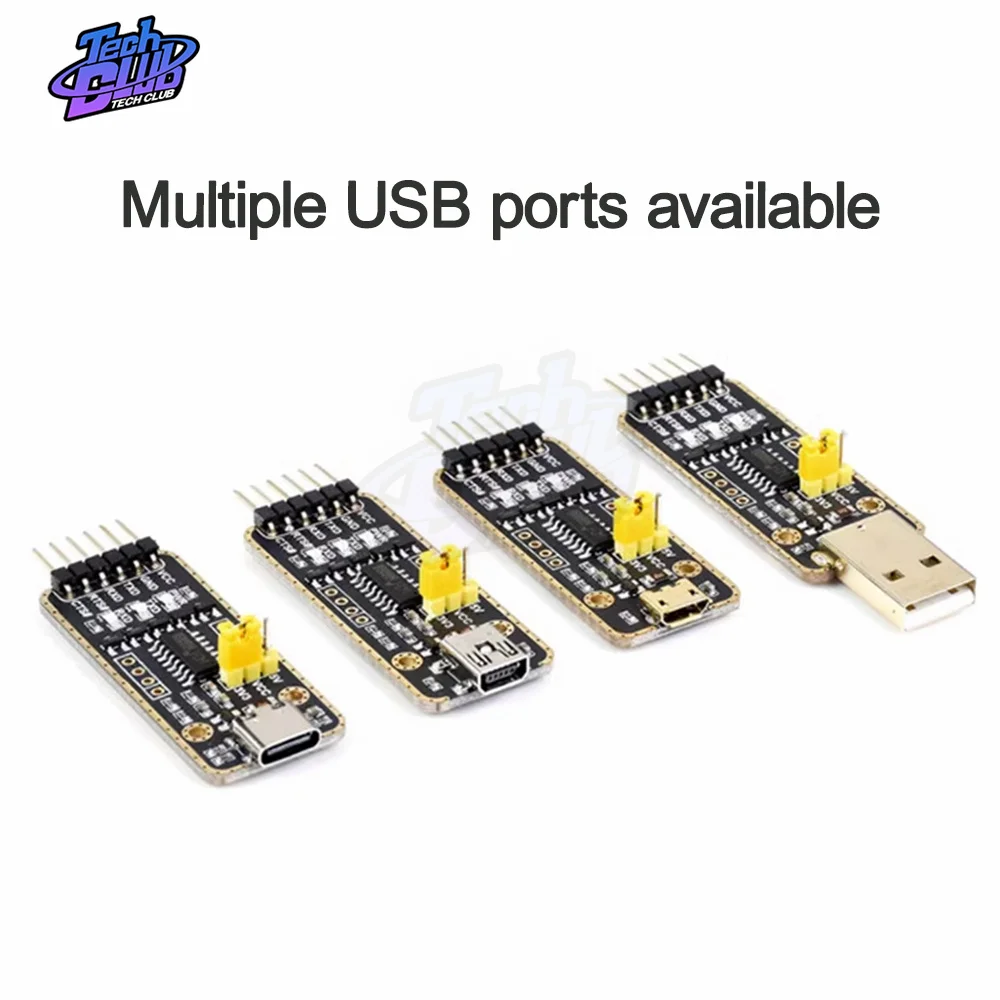 Módulo de Comunicação USB para UART, Micro, Mini, Tipo A, Tipo C, Transmissão de Alta Transmissão, Acessórios de Alimentação
