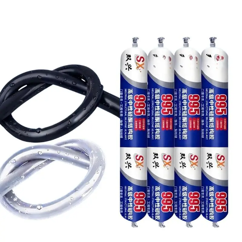 Strong Adhesive Quick Dry High Elastic Silicone Waterproof Sealant 590ml Indoor Outdoor Use