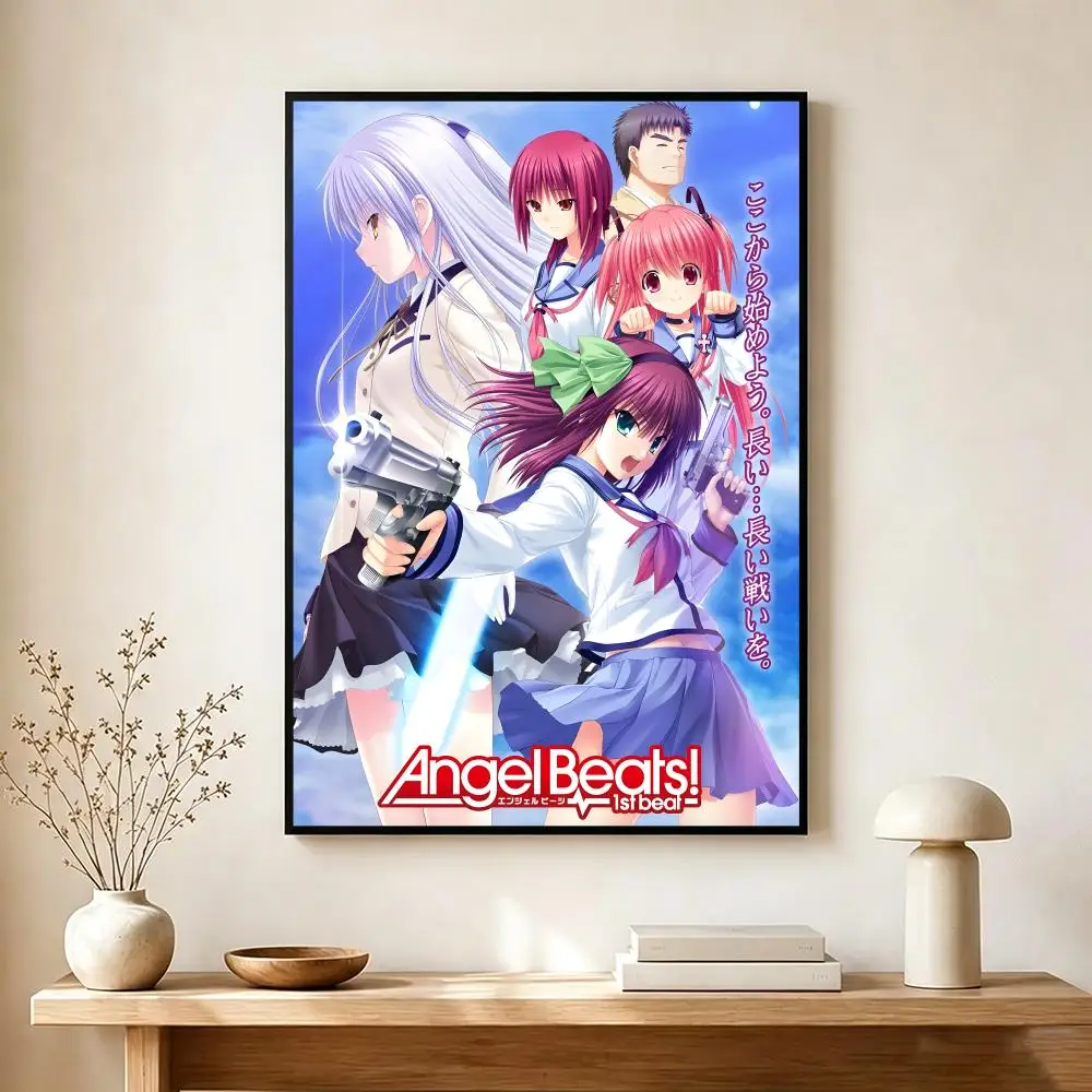 Touching Anime A-Angel Beats Poster Wall Art Print Decorative Mural Home Decor Gift Unframed
