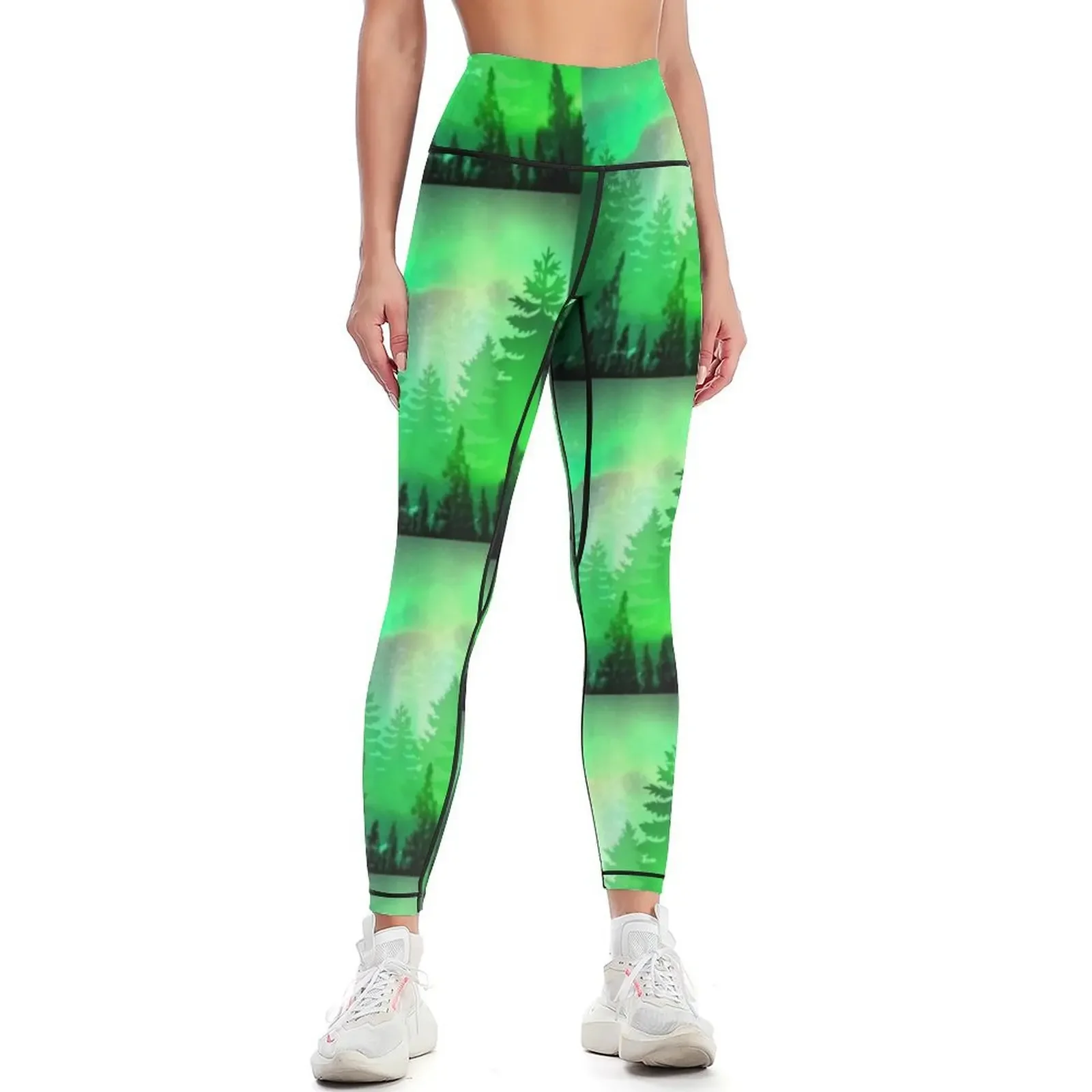 

Forest Glow Leggings gym's sportswear sports tennis for legging pants raises butt Golf wear Womens Leggings