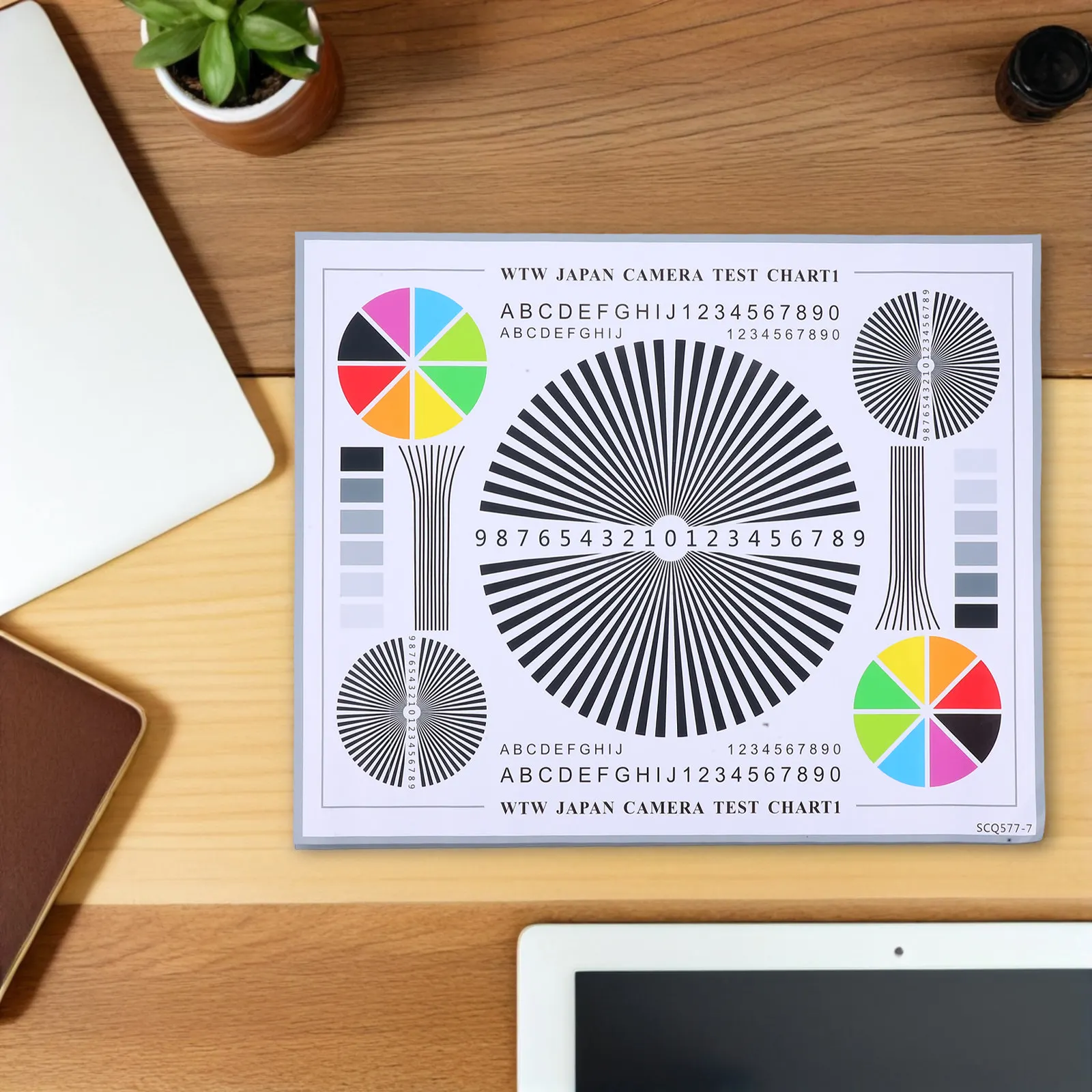 Color Wheel Chart Lens Test Alignment Test Chart Security Camera Calibration Tool Mounting Accessories Focus Testing for Cctv