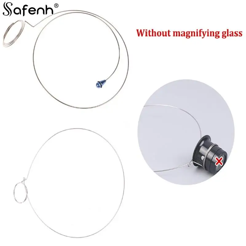 2Styles Stainless Steel Wire Eye Loupe Eyeglasses Holder Watch Repair Easy To Stuck Magnifier Eyepiece Steel Ring Accessories